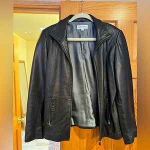 Ladies Black Leather jacket size M